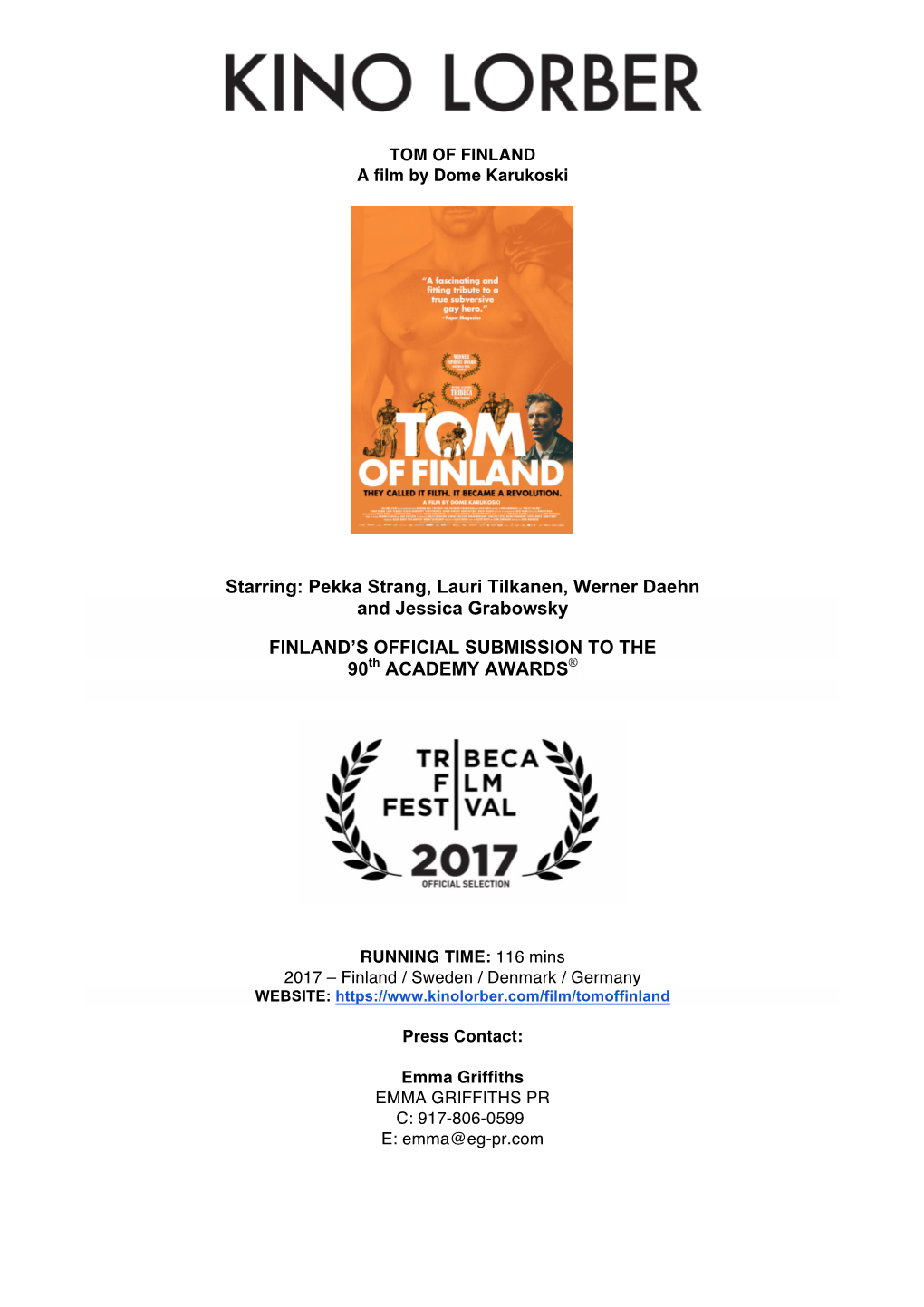 TOM of FINLAND Presskit