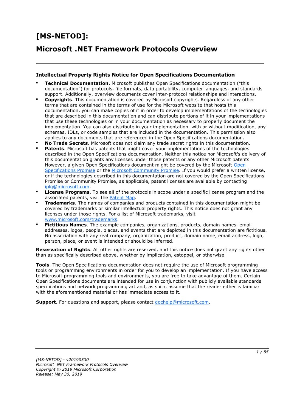 [MS-NETOD]: Microsoft .NET Framework Protocols Overview