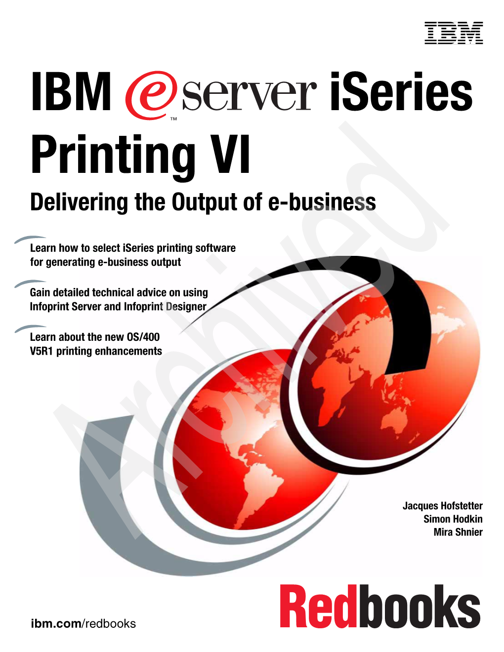 IBM Iseries Printing VI Delivering the Output of E-Business