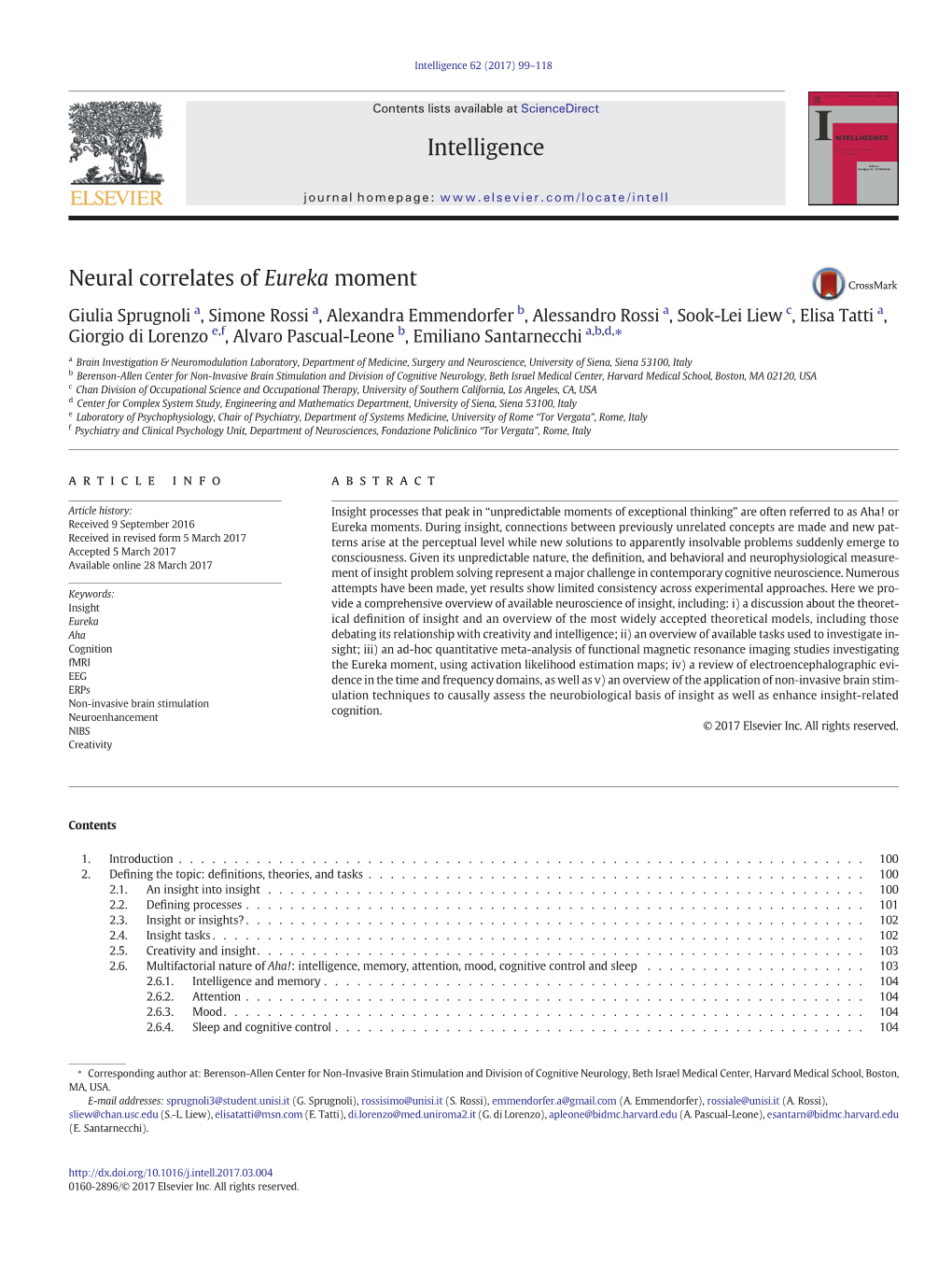 Neural Correlates of Eureka Moment