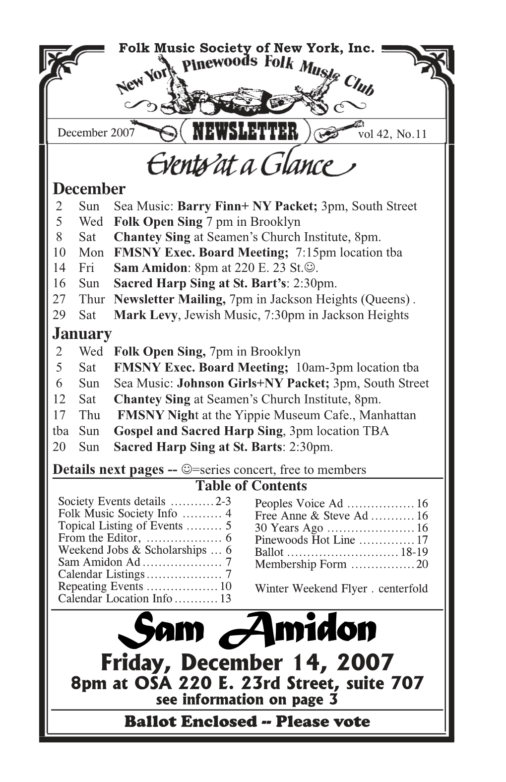 Sam Amidon: 8Pm at 220 E