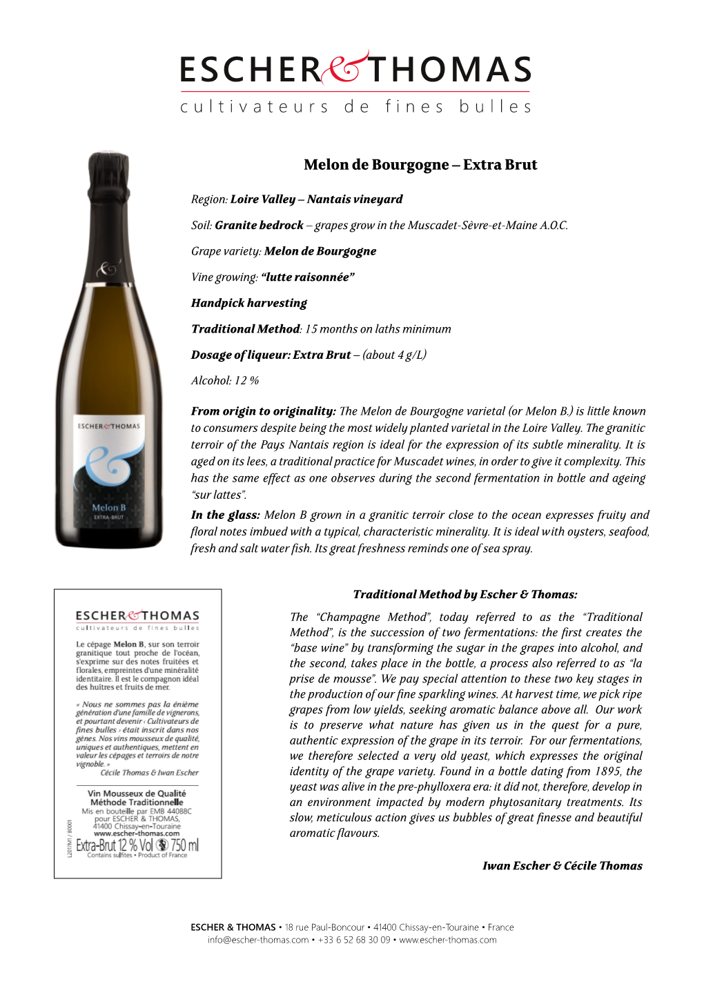 Melon De Bourgogne – Extra Brut