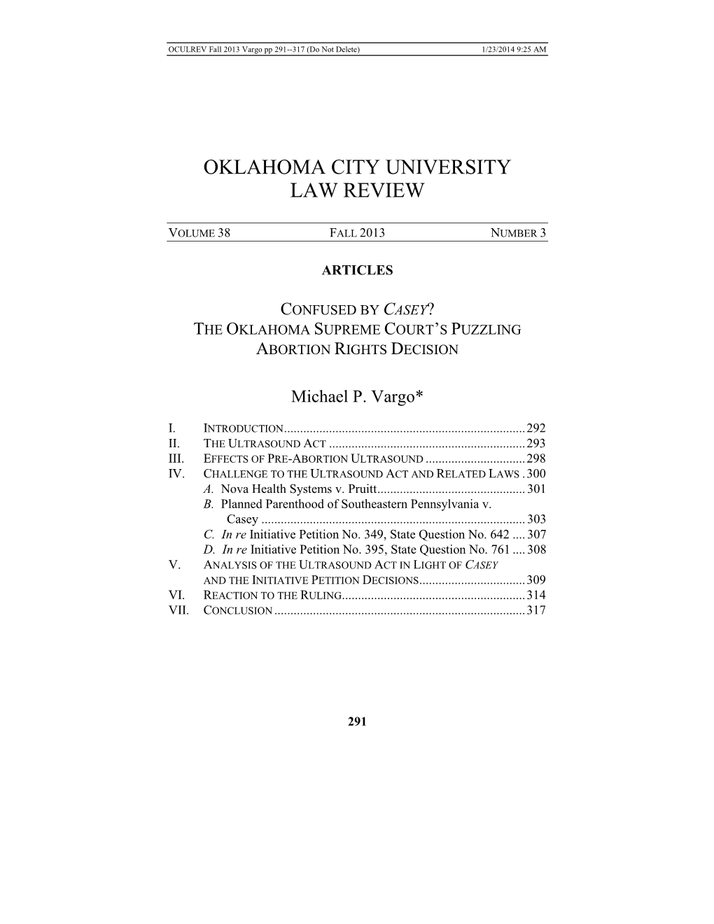 The Oklahoma Supreme Court's Puzzling Abortion Rights Decision