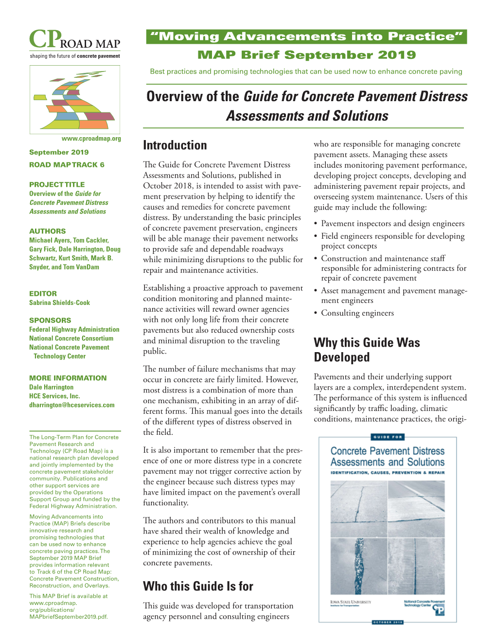 Overview of the Guide for Concrete Pavement Distress Assessments and Solutions