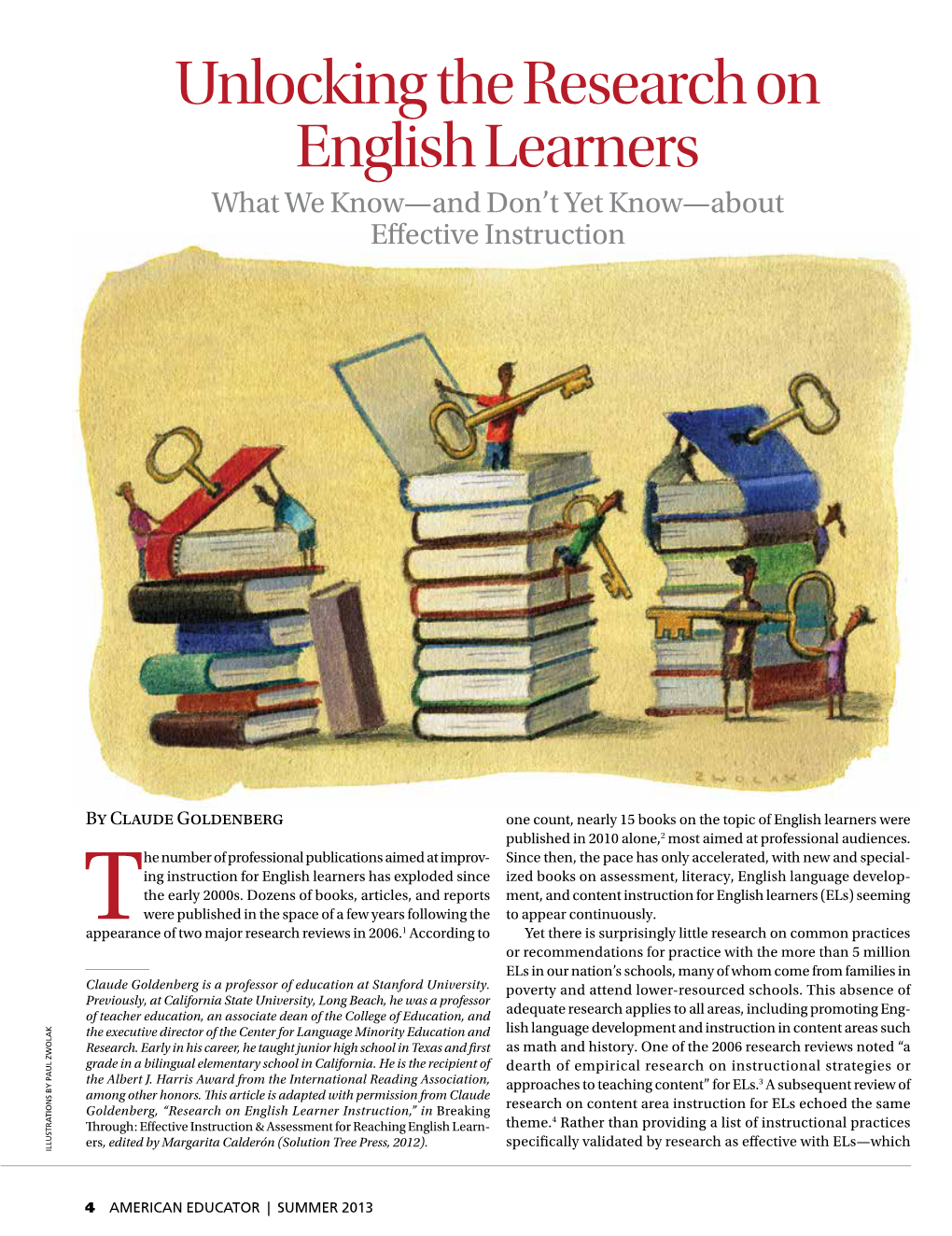 Unlocking the Research on English Learners What We Know—And Don’T Yet Know—About Effective Instruction