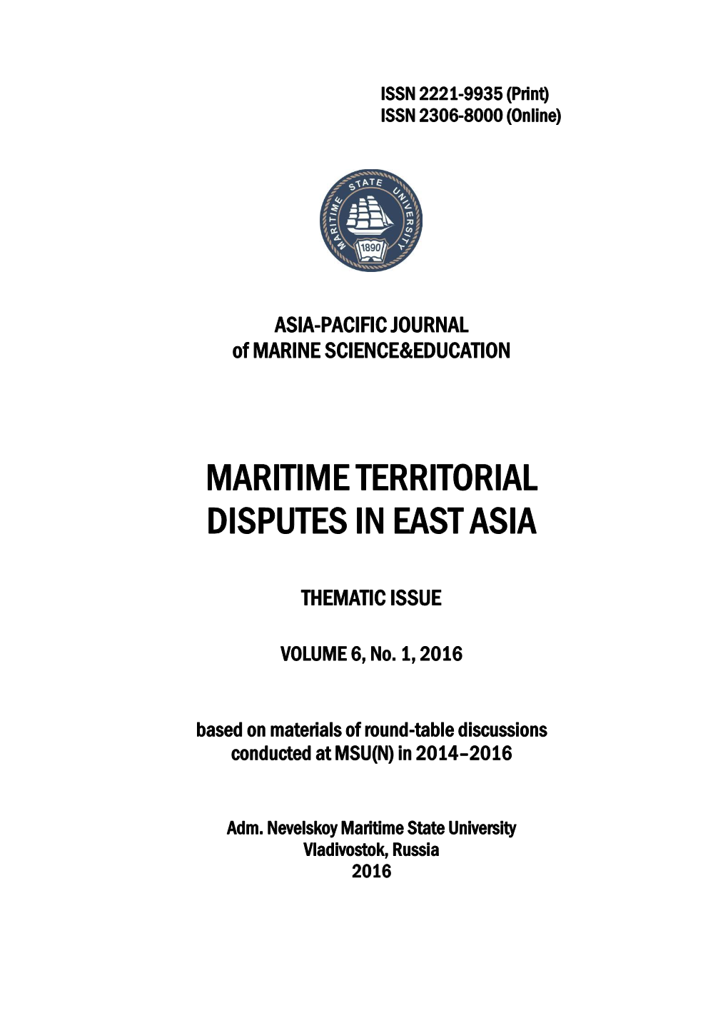 Maritime Territorial Disputes in East Asia