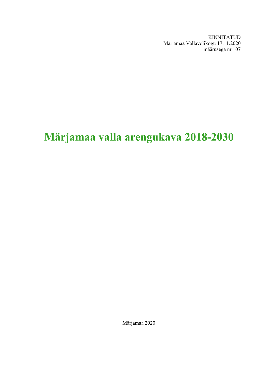 Märjamaa Valla Arengukava 2018-2030