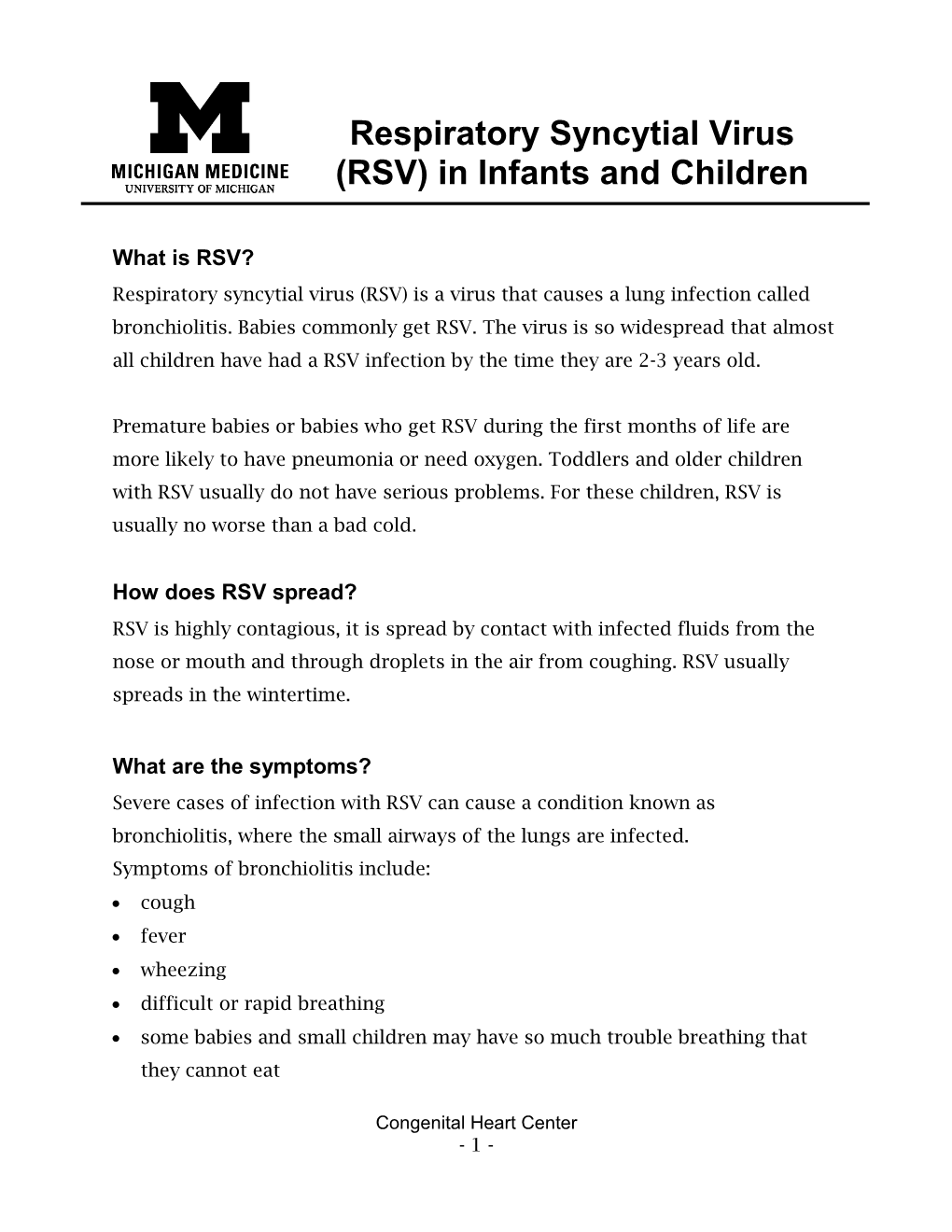 Respiratory Syncytial Virus (RSV) in Infants and Children