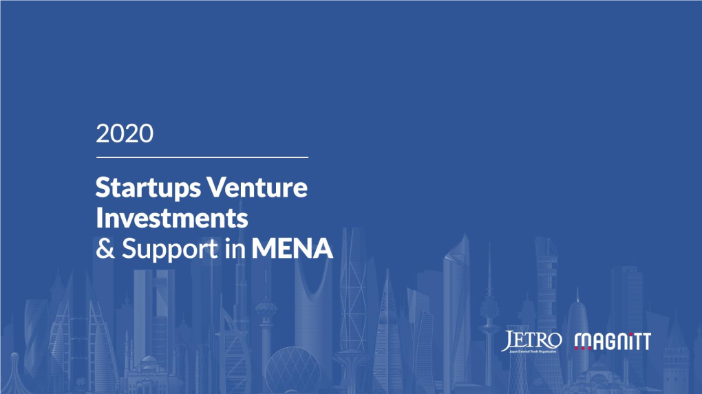 Startups Venture Investments & Support in MENA November 5Th 2020