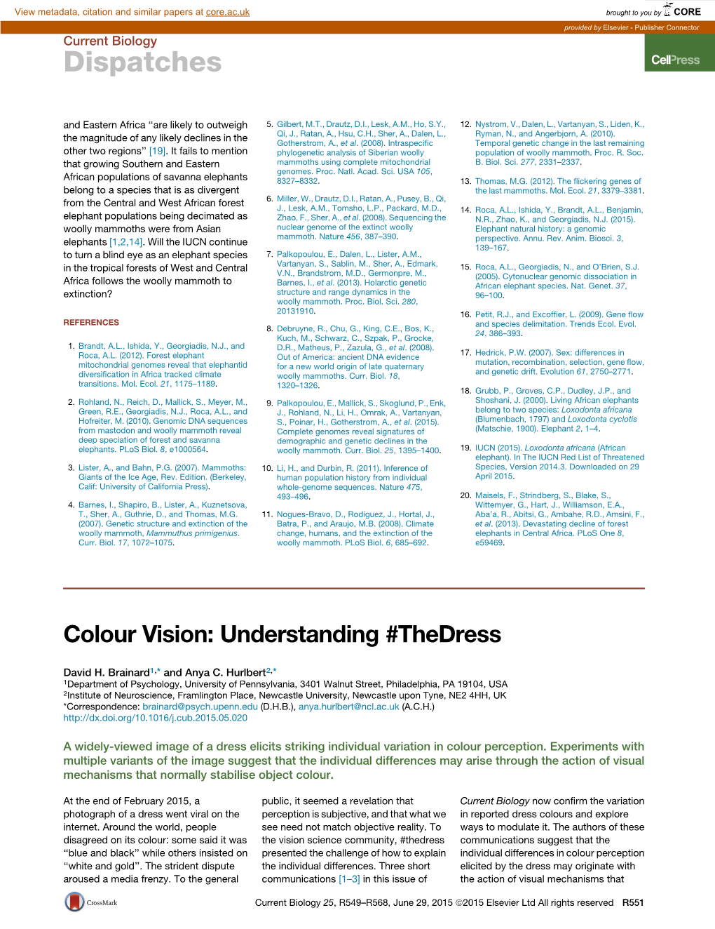 Colour Vision: Understanding #Thedress