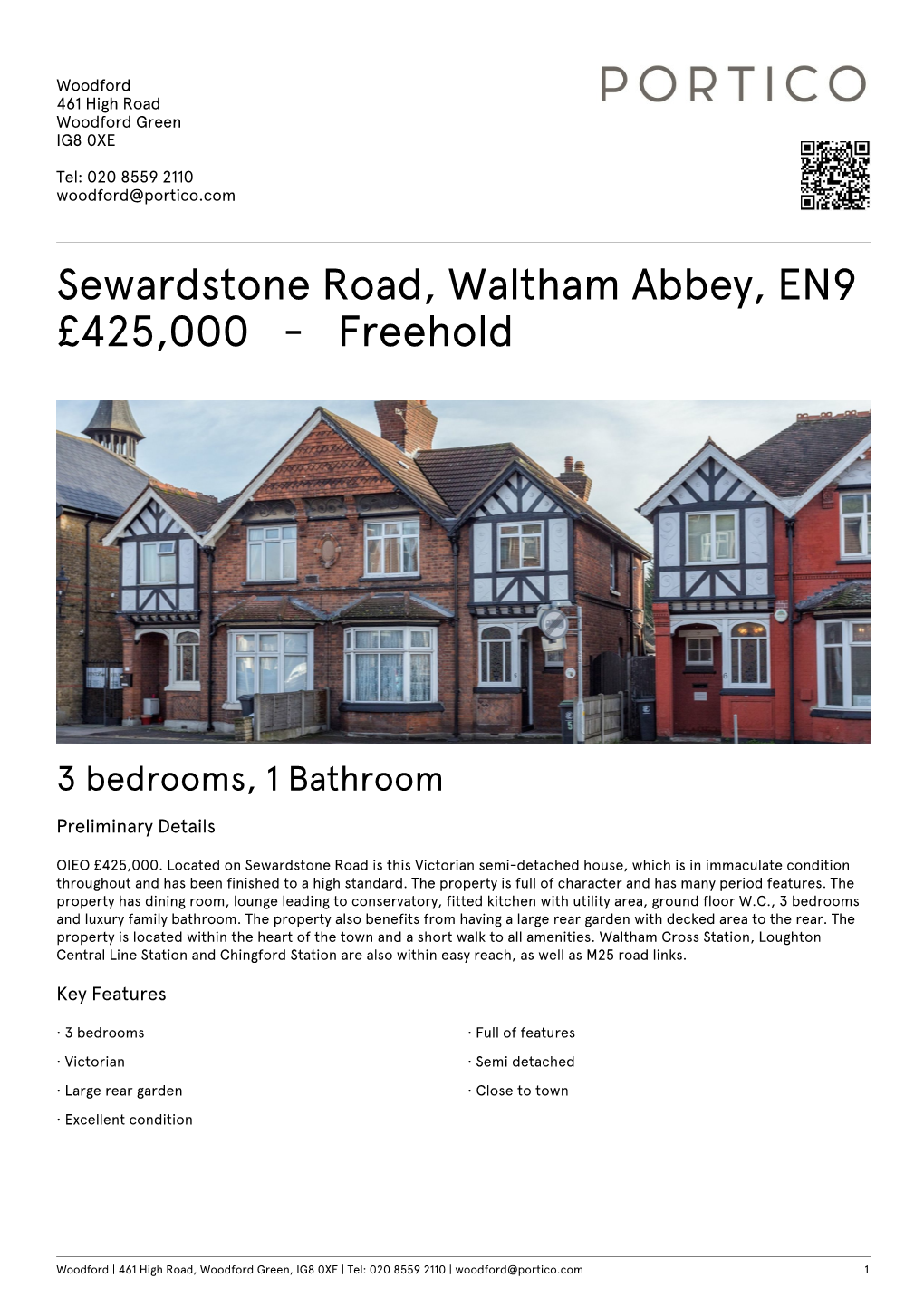 Sewardstone Road, Waltham Abbey, EN9 £425000