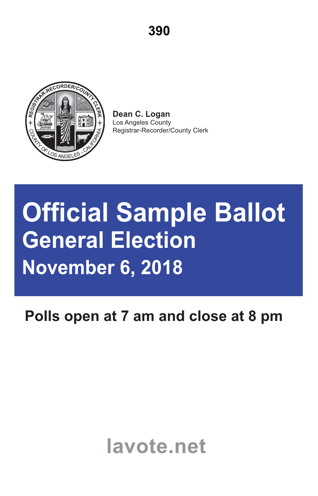 Los Angeles – General Election November 6, 2018