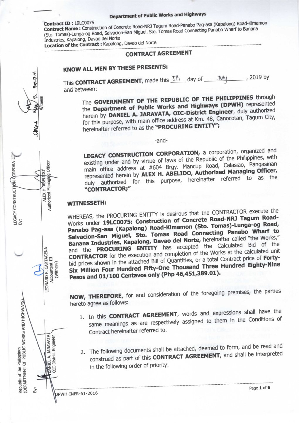 Panabo Pag-Asa (Kapalong) Road-I(Imamon (Sto. Tomas)-Lunga-Og Road, Salvacion-Sam Miguel, Sto. Tomas Road Connecting