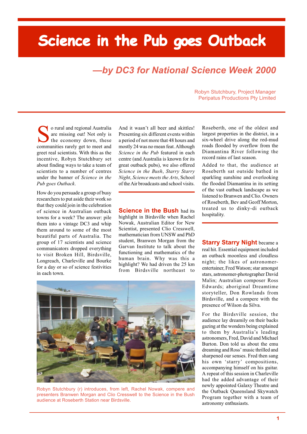 Report for the ASC Newsletter