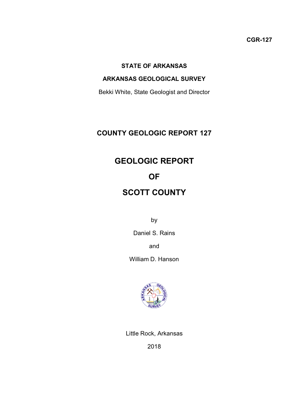 Geologic Report of Scott County