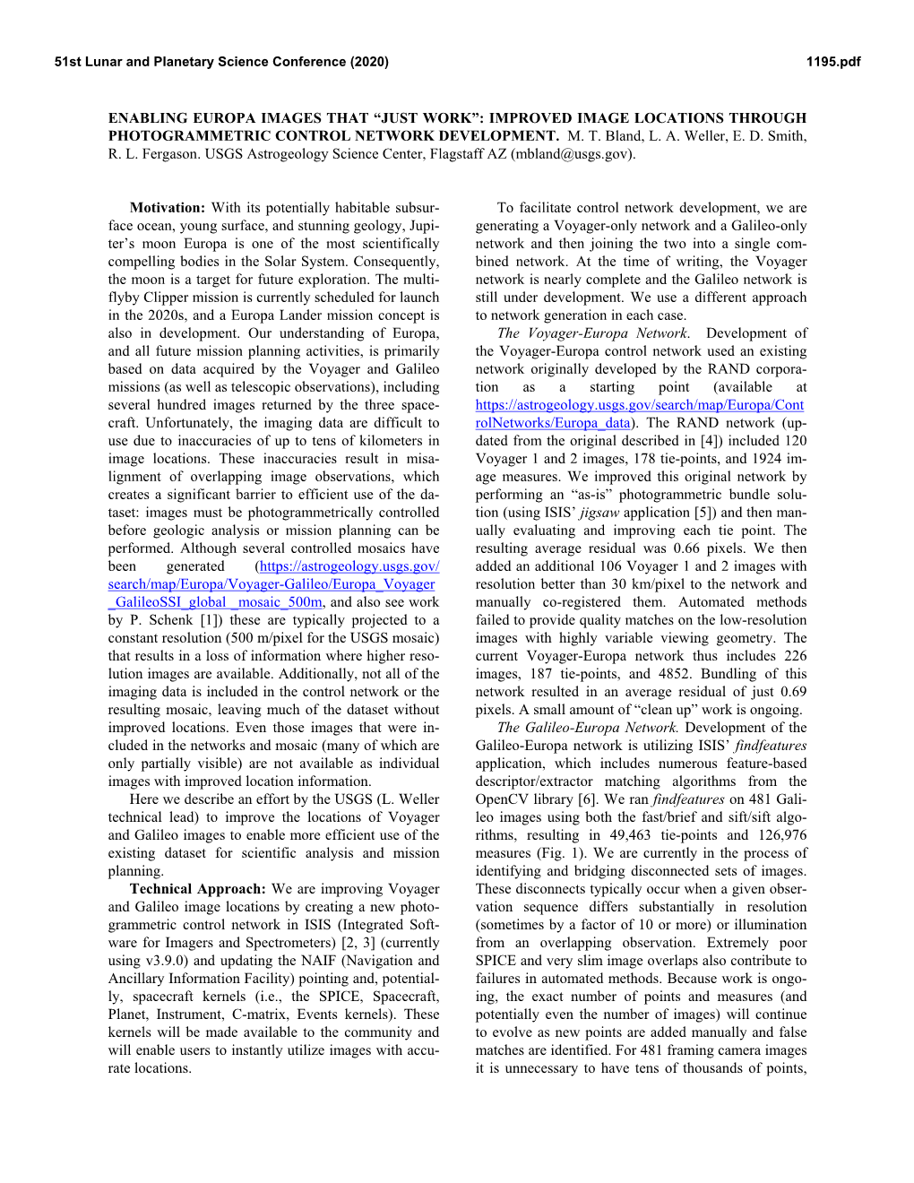 Enabling Europa Images That “Just Work”: Improved Image Locations Through Photogrammetric Control Network Development