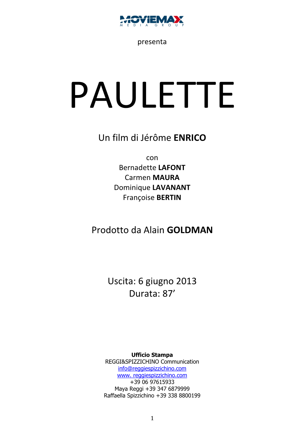 Paulette Pressbook