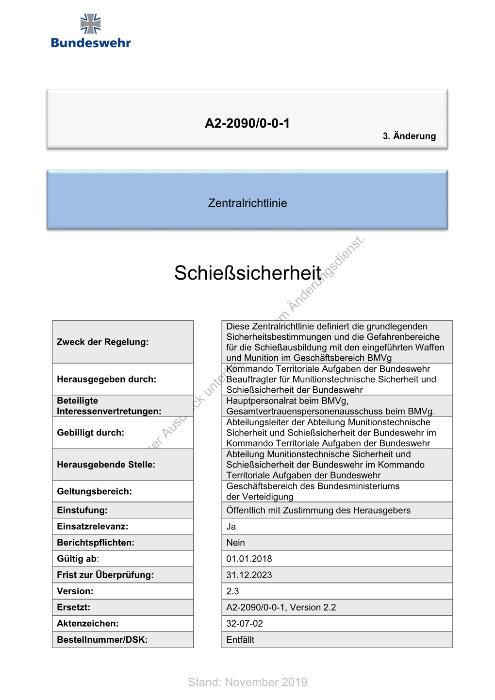 A2-2090/0-0-1 „Schießsicherheit“