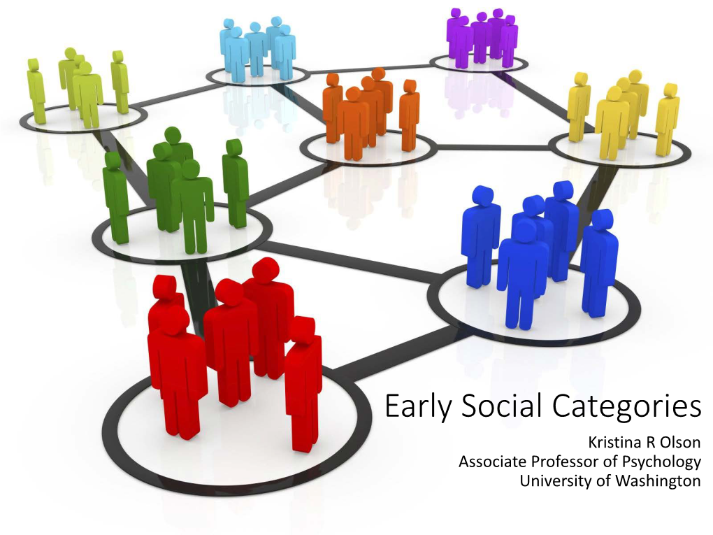 Early Social Categories Kristina R Olson Associate Professor of Psychology University of Washington