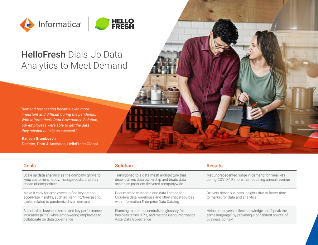 Hellofresh Dials up Data Analytics to Meet Demand