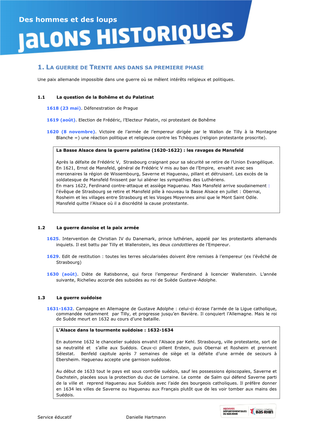 Jalons Historiques Du Dossier Pédagogique Sur La Guerre De