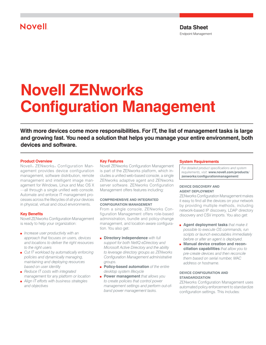 Novell Zenworks Configuration Management