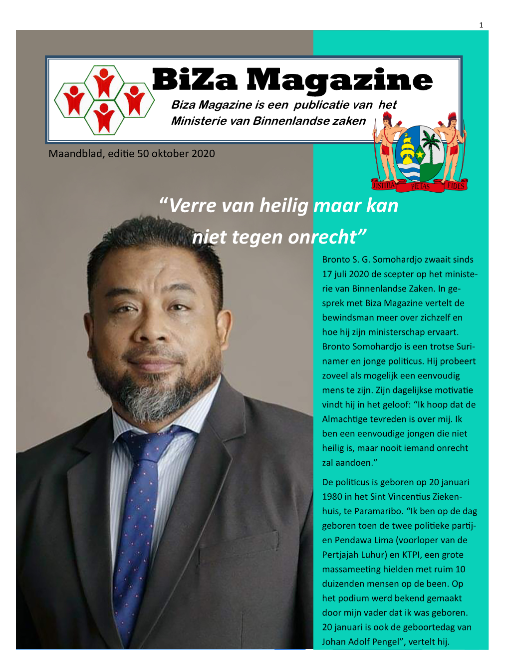 Biza Magazine Biza Magazine Is Een Publicatie Van Het Ministerie Van Binnenlandse Zaken