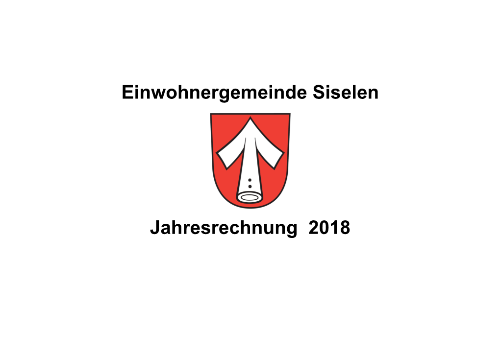 Einwohnergemeinde Siselen Jahresrechnung 2018 INHALTSVERZEICHNIS 1 BERICHTERSTATTUNG