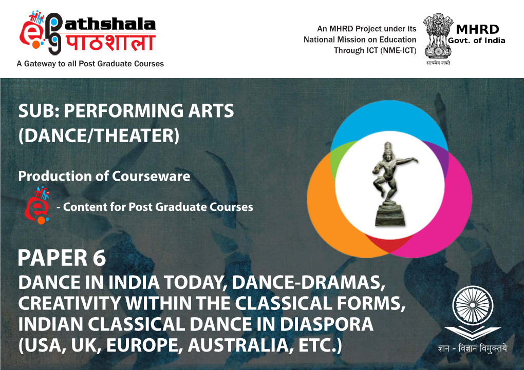 Module 11 Dance Dramas in Odissi