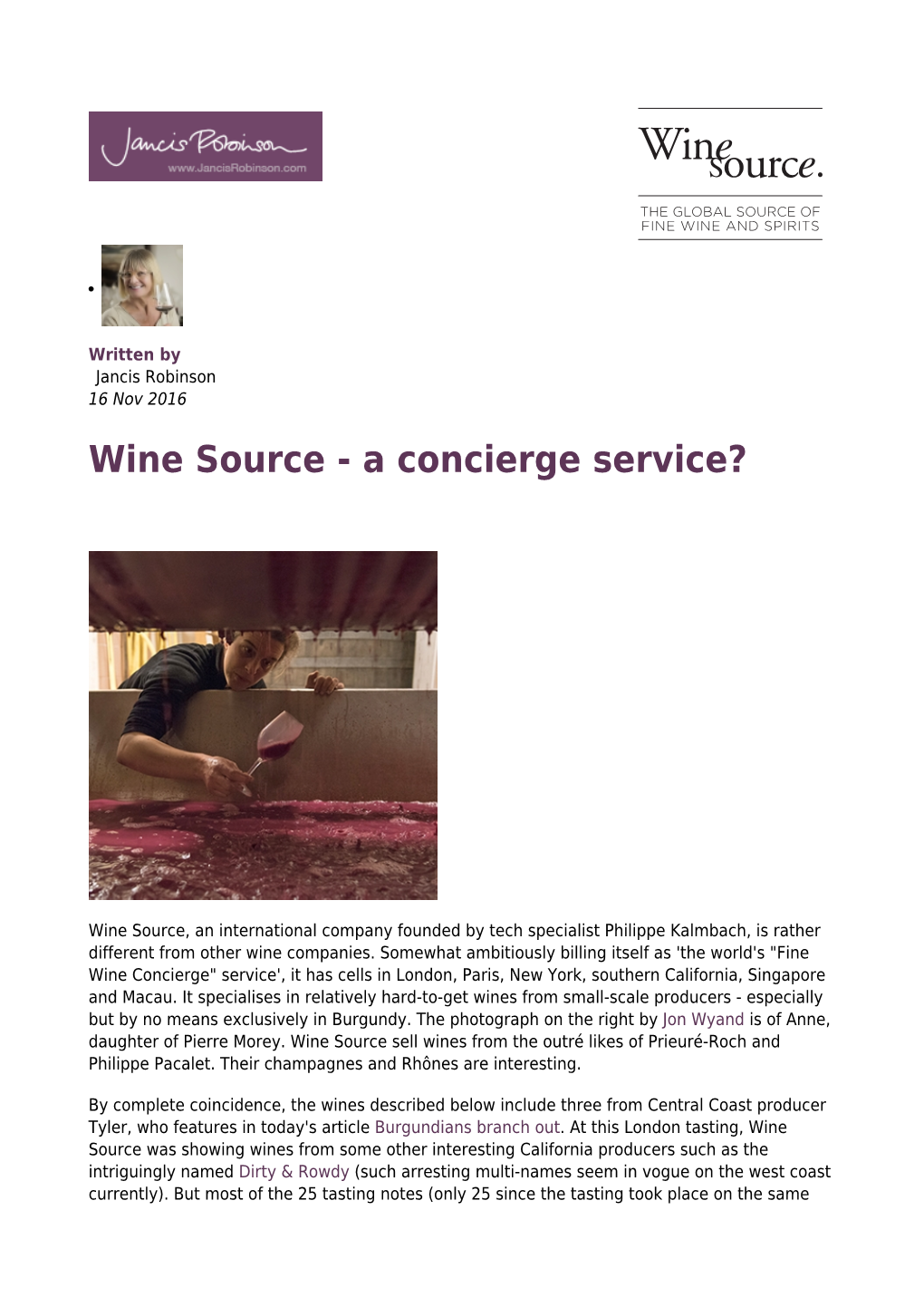A Concierge Service? | Articles | Jancisrobinson.Com