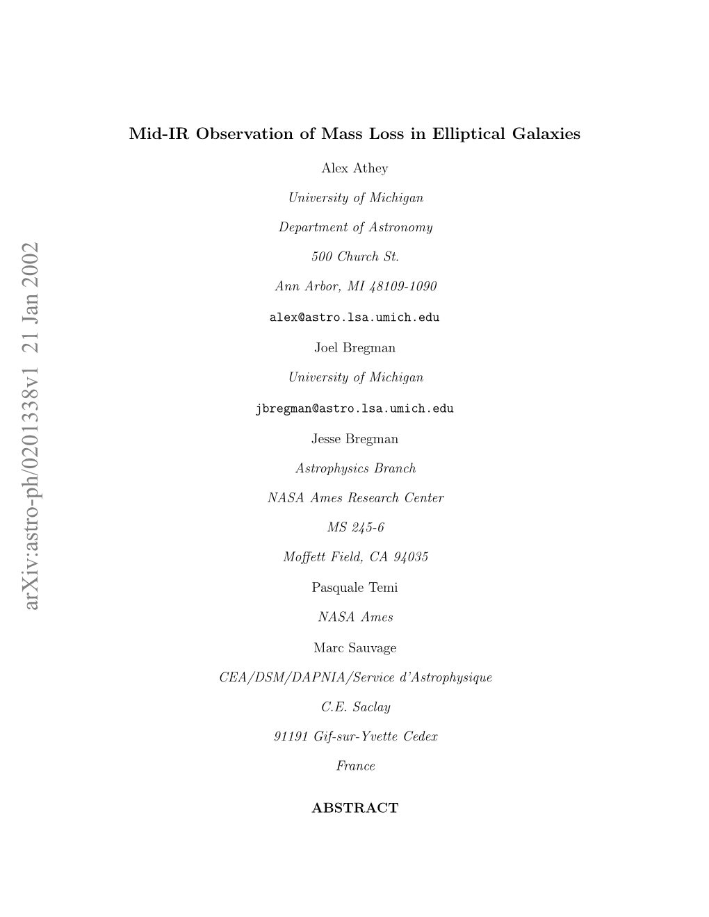 Mid-IR Observations of Mass Loss in Elliptical Galaxies