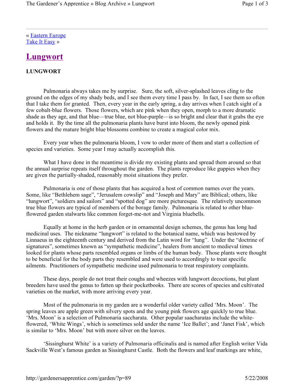 Lungwort Page 1 of 3