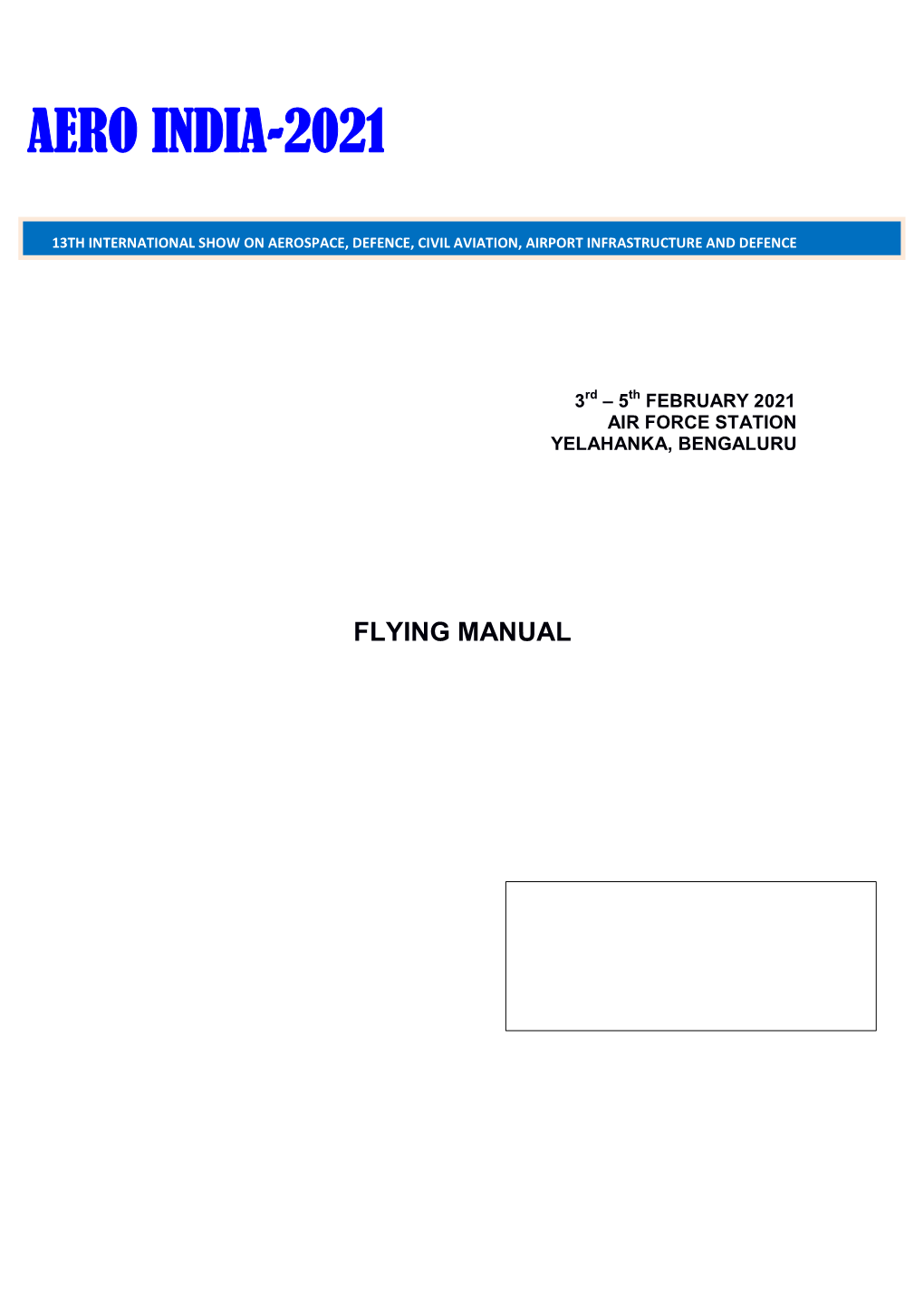 Flying Manual