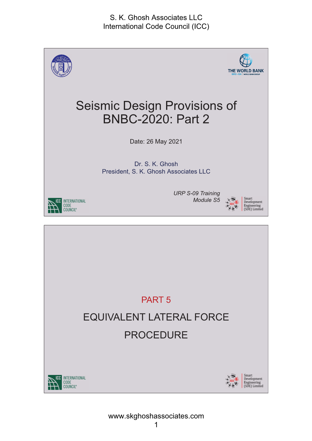 Seismic Design Provisions of BNBC-2020: Part 2