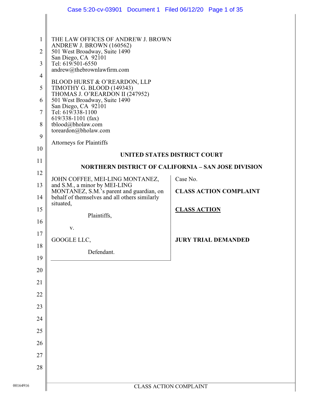 GOOGLE LLC, JURY TRIAL DEMANDED 18 Defendant