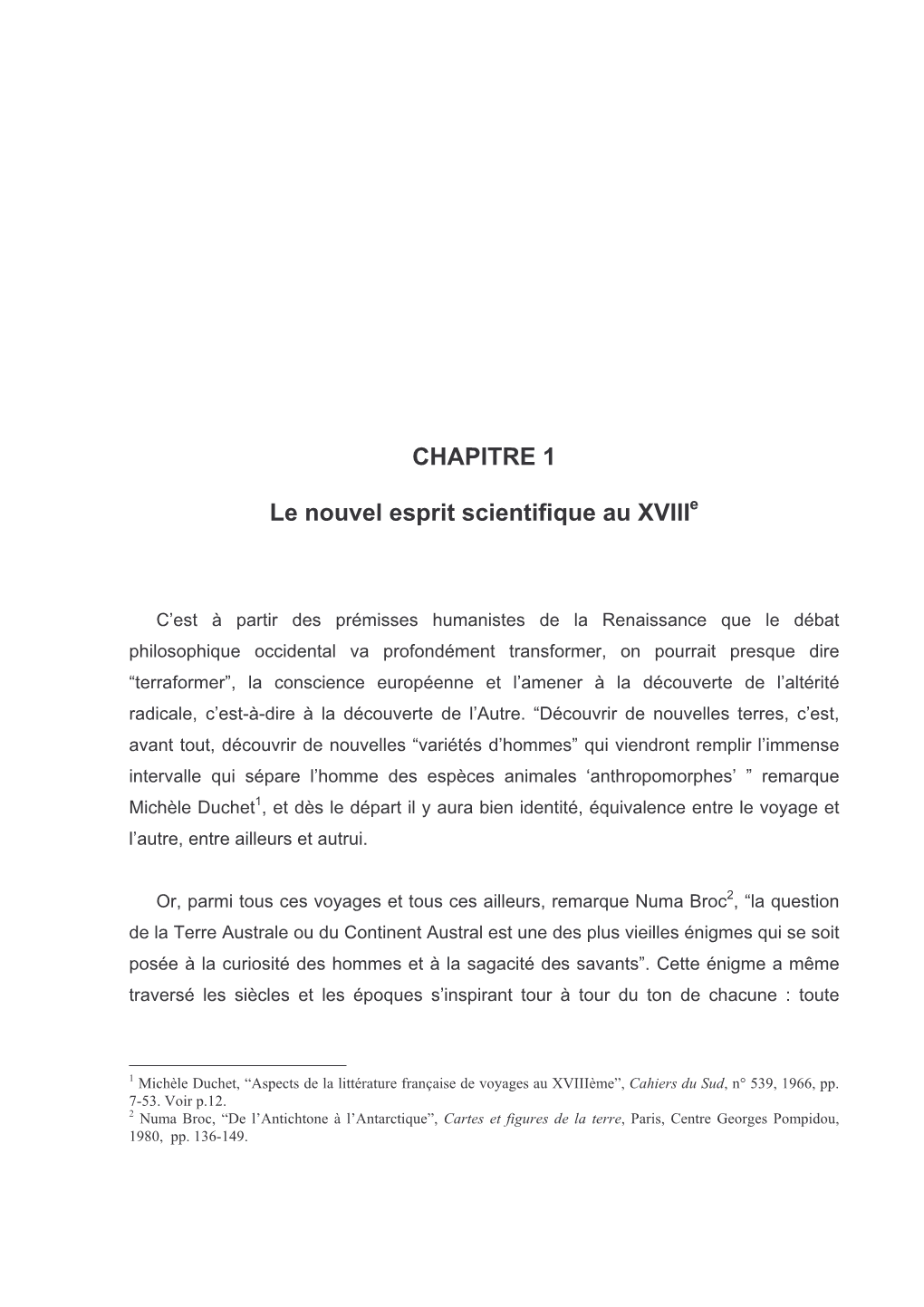 CHAPITRE 1 Le Nouvel Esprit Scientifique Au XVIII