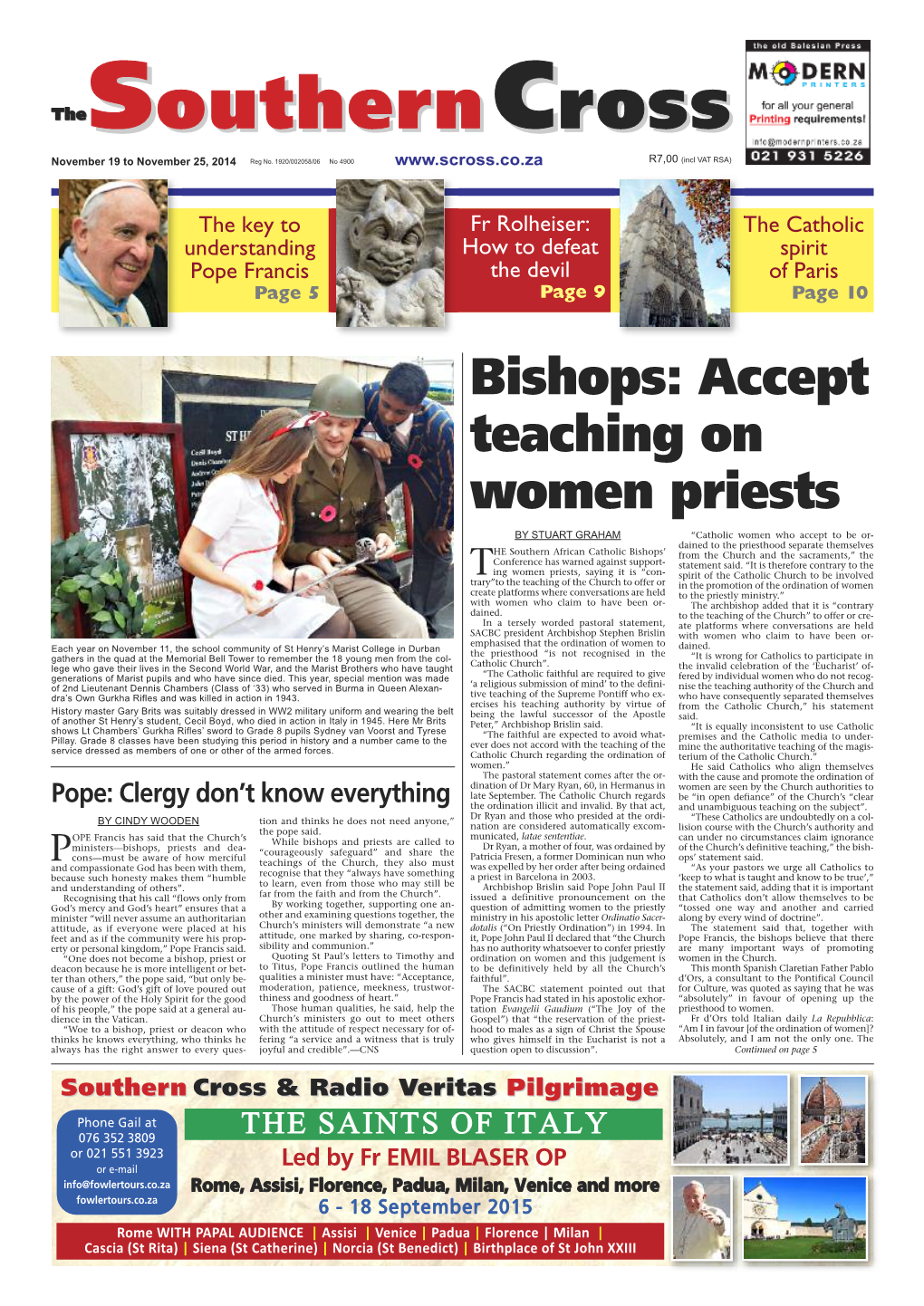 Bishops: Accept Teaching on Women Priests