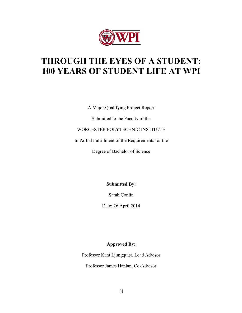 100 Years of Student Life at Wpi