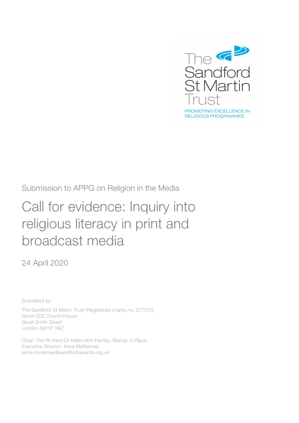 Inquiry Into Religious Literacy in Print and Broadcast Media