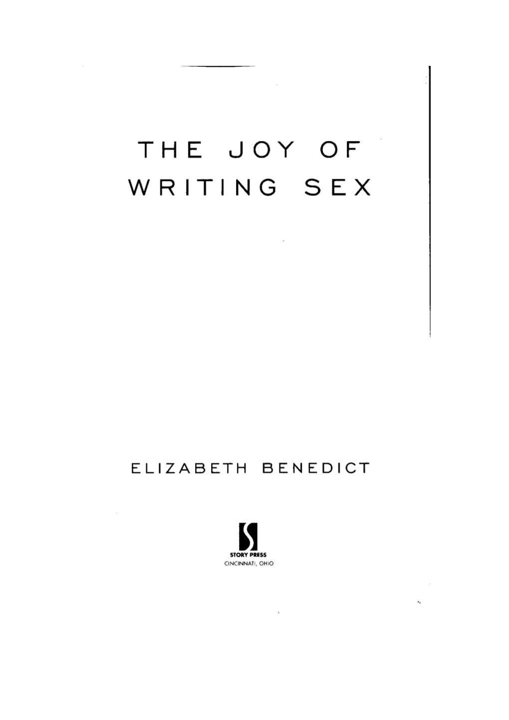 The Joy of Writing Sex