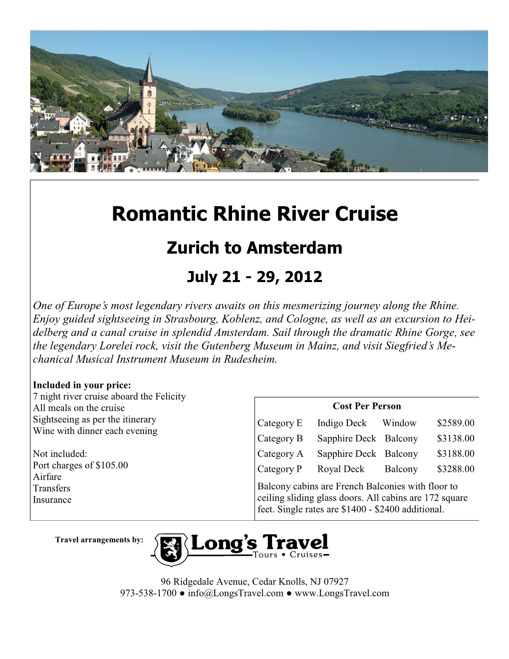 Romantic Rhine River Cruise