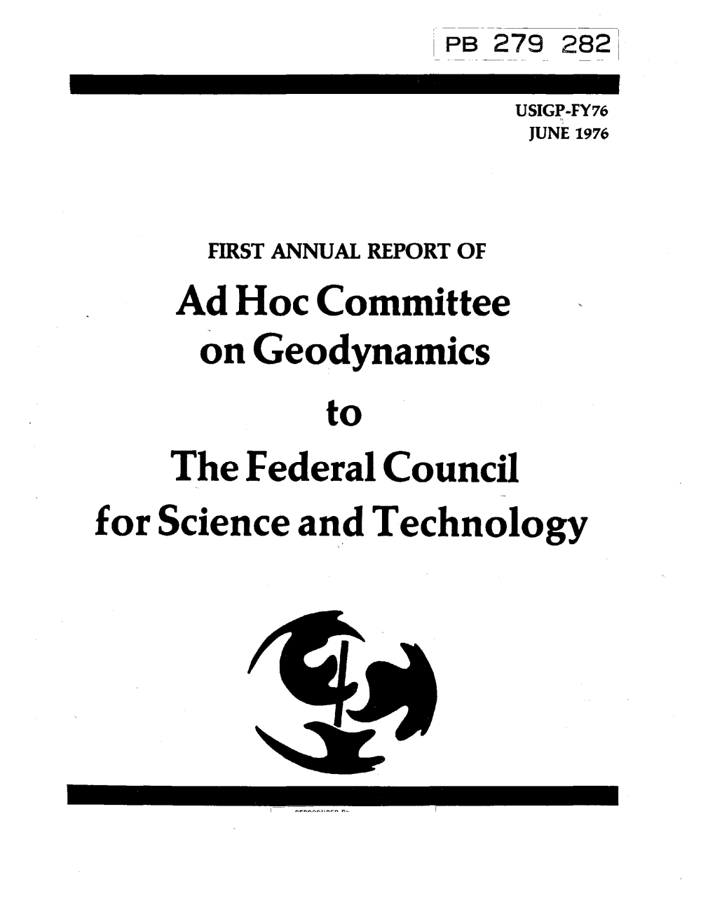 Ad Hoc Committee on Geodynamics to the Federal Council for Science