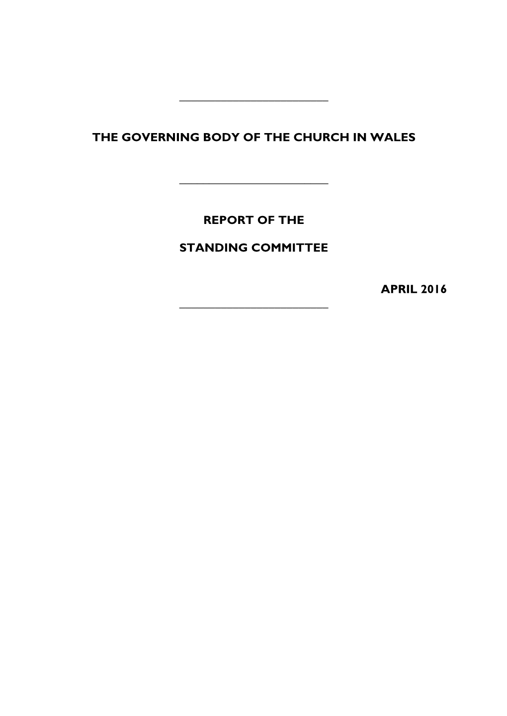 The Governing Body of the Church in Wales