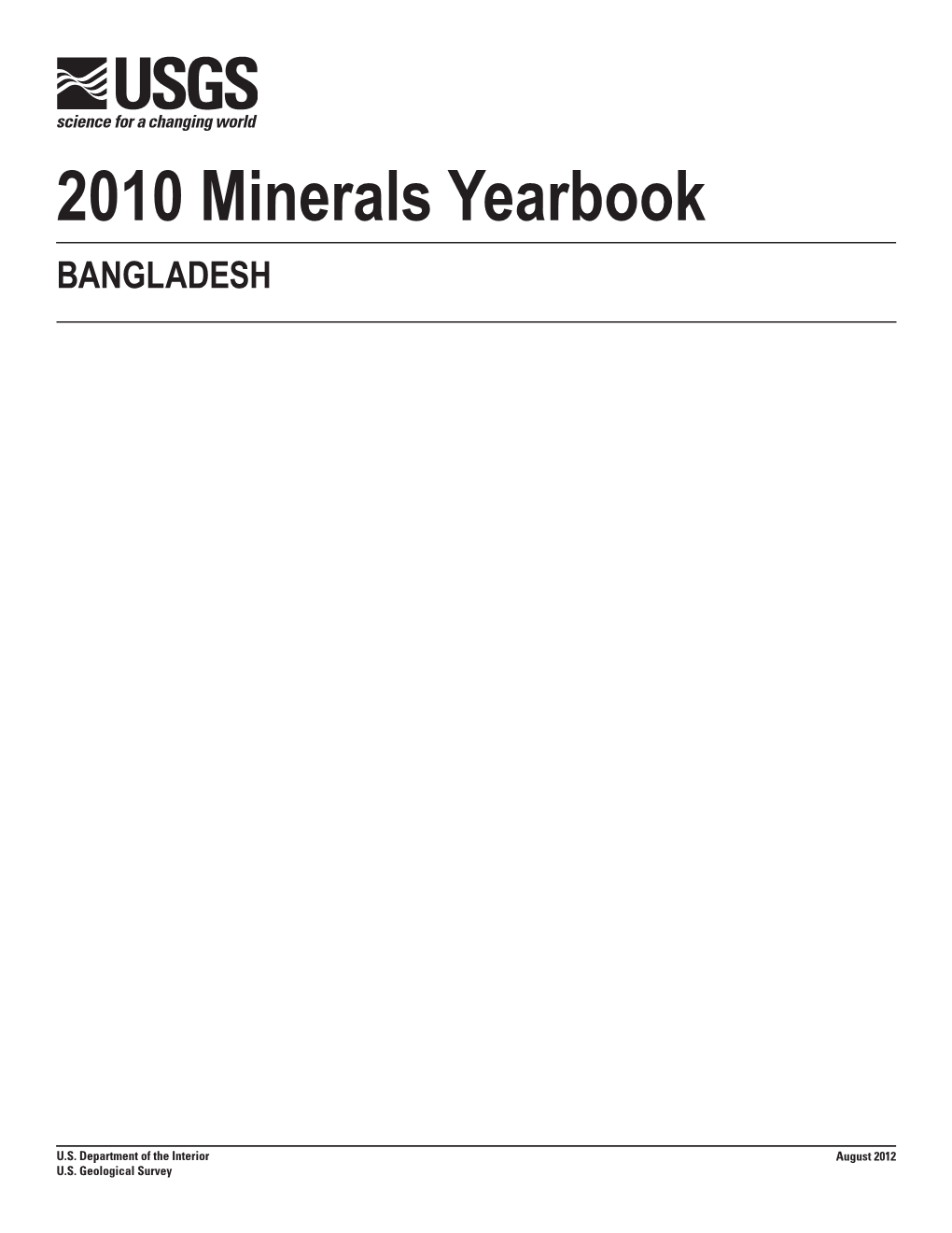 The Mineral Industry of Bangladesh in 2010