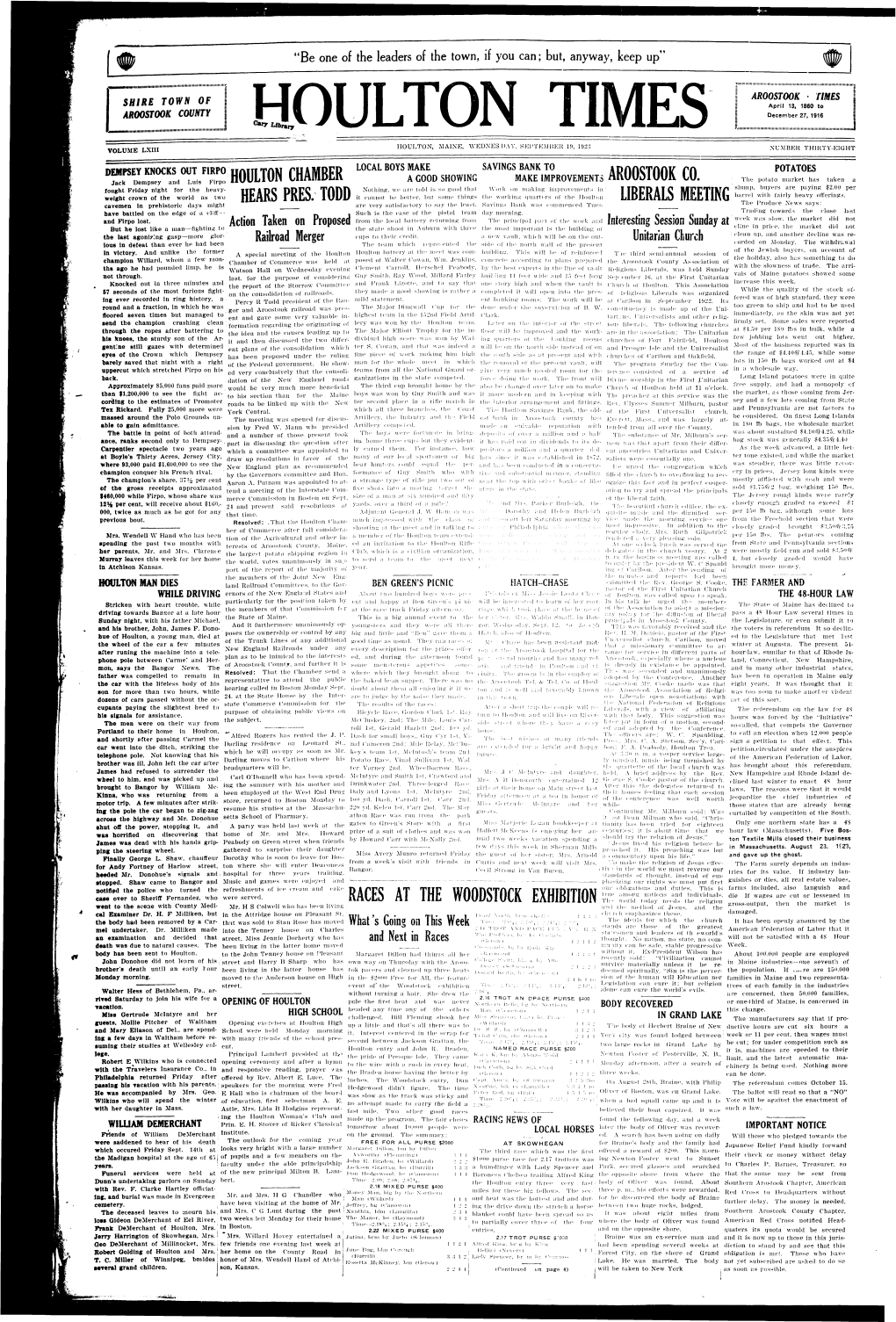 Houlton Times, September 19, 1923