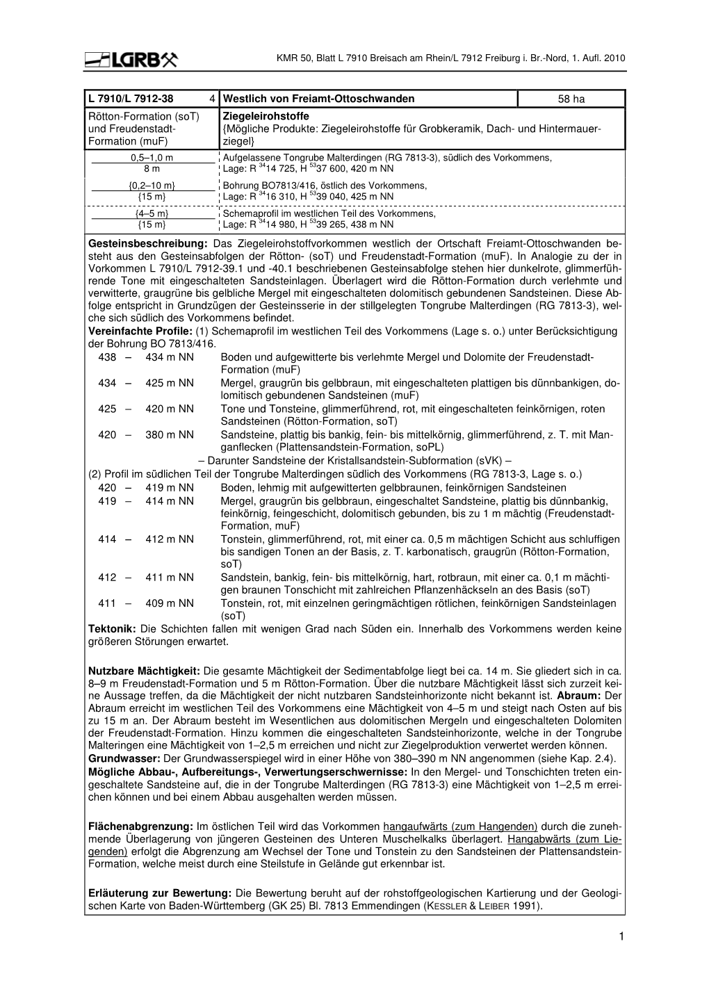 (Sot) Und Freudenstadt- Formation (Muf) Ziegeleiro