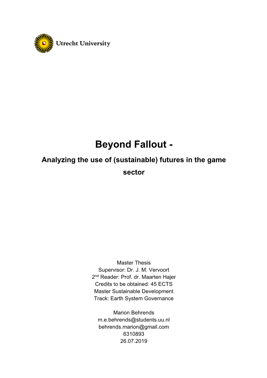 Beyond Fallout - Analyzing the Use of (Sustainable) Futures in the Game Sector