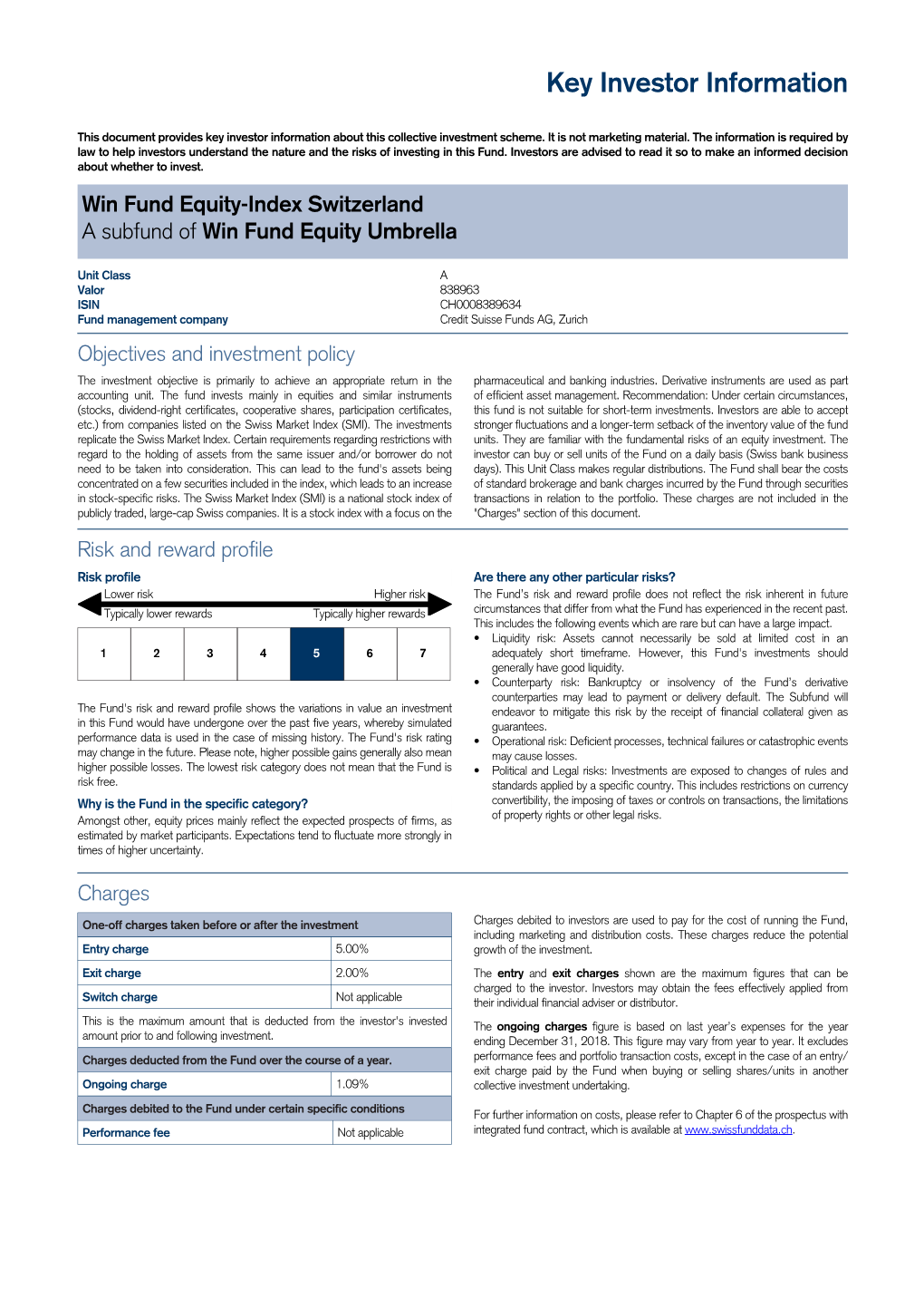 Key Investor Information Document