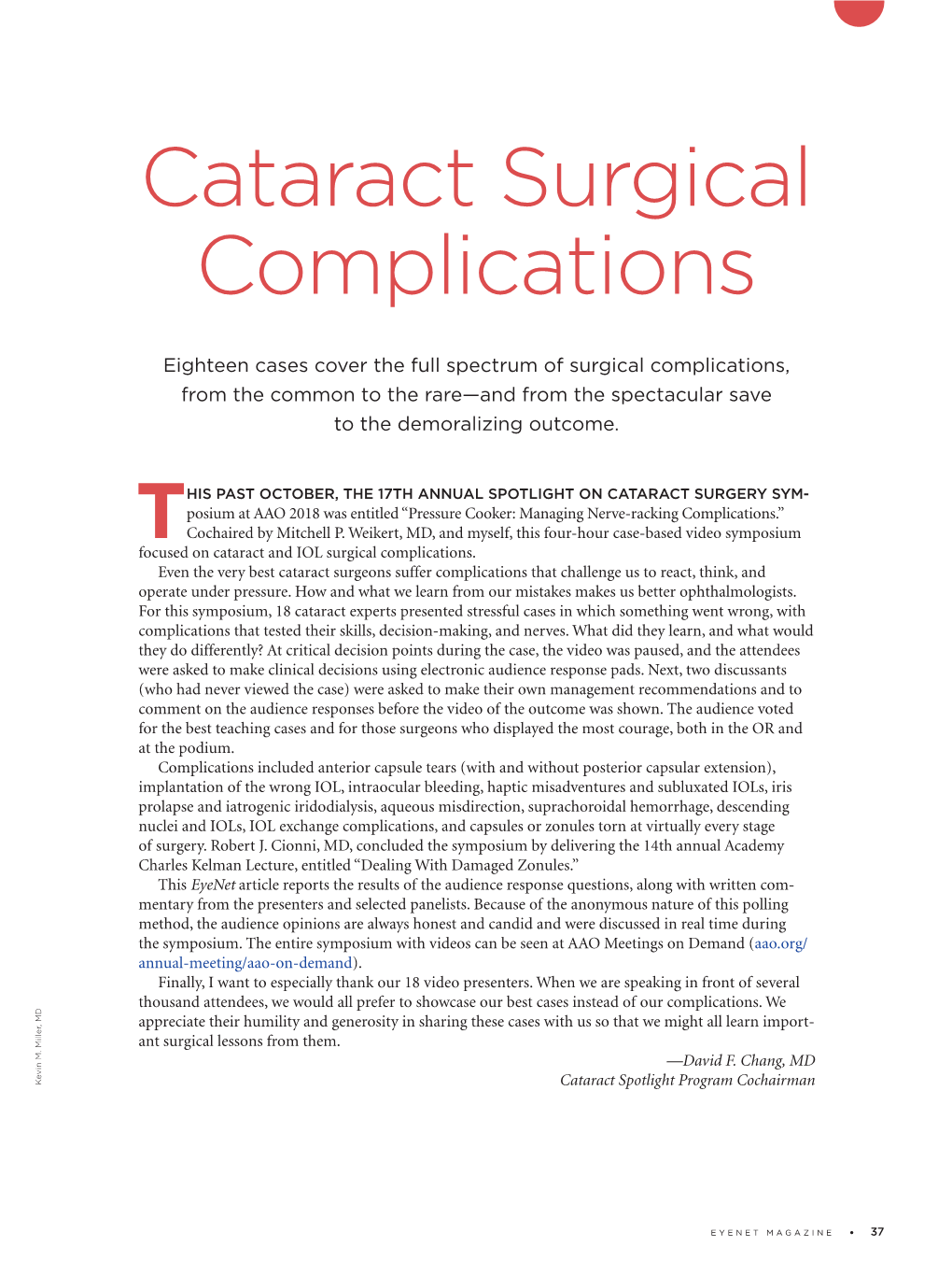 Cataract Surgical Complications