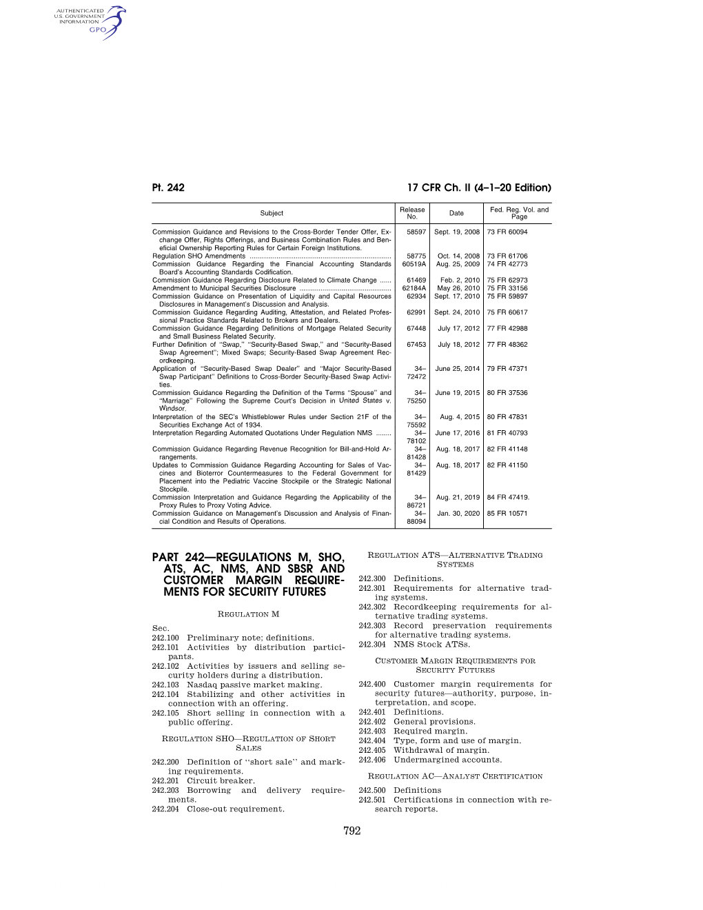 Securities and Exchange Commission § 242.600